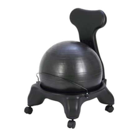 Cando International CanDo CanDo-30-1792 Plastic Mobile Ball Chair with Back & 22 in. Ball CanDo-30-1792